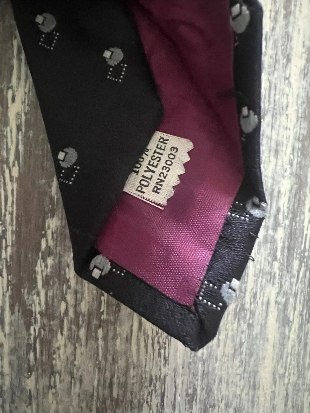 Classic Black, blue Silk & Polyester Ties with Subtle Pattern - Men Accessories